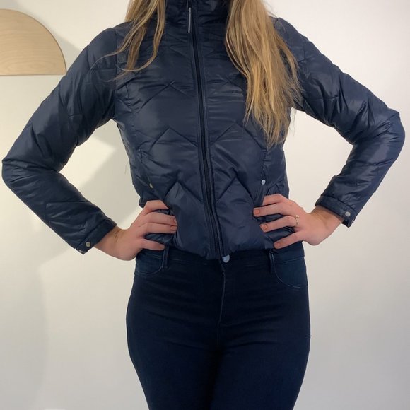 Navy Vera Moda Puffer Jacket - Picture 3 of 5